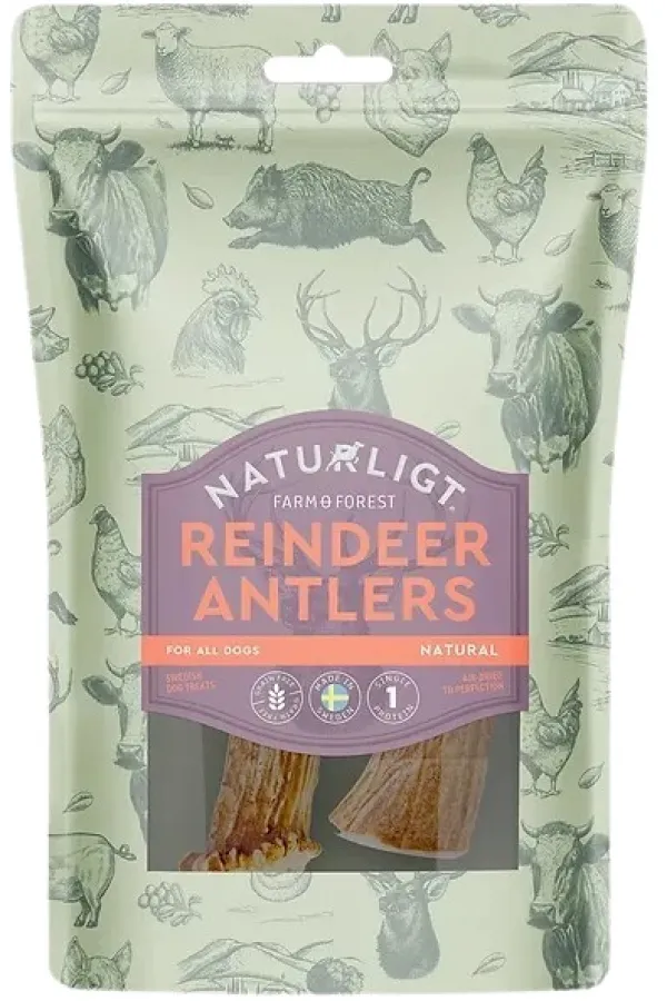 Naturligt Hundtugg Naturligt Farm & Forest Reindeer Antler puruluut, 3 kpl| Puruluut