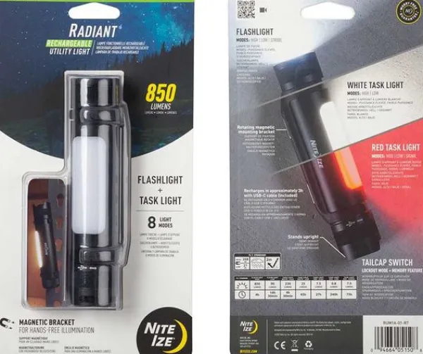 Nite Ize Radiant Rechargeable Utility Light taskulamppu työvalolla| Muut Valaisimet