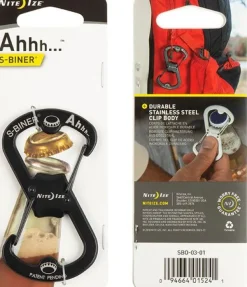 Nite Ize Astiat Ja Ruokailuvälineet^S-Biner Ahhh Stainless karabiinihaka pullonavaajalla