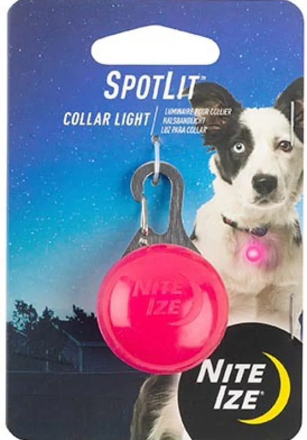 Nite Ize SpotLit Collar Light Red| Vilkkuvalot Ja Huomiotuotteet