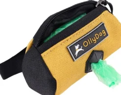 OllyDog Scoop Pick Up Bag pidike koirankakkapusseille, musta/keltainen| Koirankakkapussit