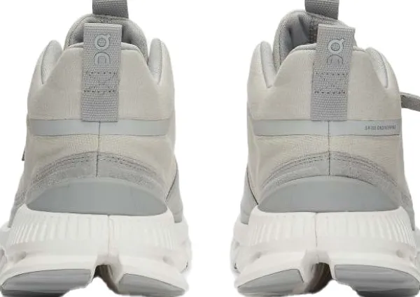On Running Metsästyskengät^Cloud Hi naisten juoksukengät, harmaa/valkoinen