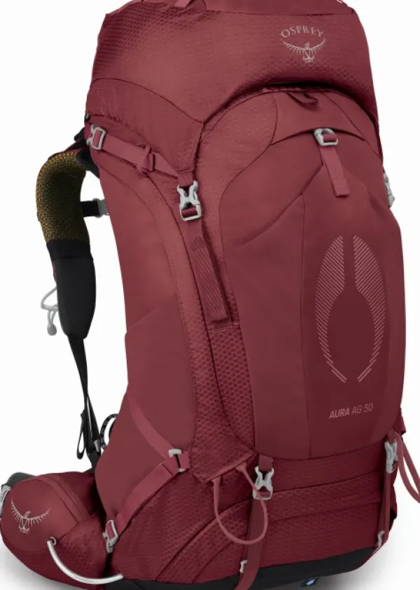 Osprey Aura AG 50 naisten rinkka, Berry Sorbet Red| Reput Ja Rinkat