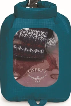 Osprey Dry Sack window kuivapussi, 3 L, petrooli| Kuiva- Ja Pakkauspussit