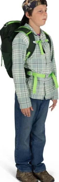 Osprey Reput Ja Rinkat^Kids Jet 18 Green Canopy/Limeline Green