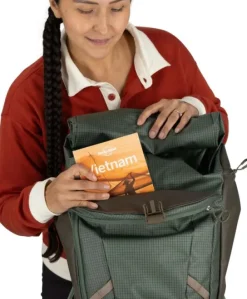 Osprey Reput Ja Rinkat^Transporter Roll Top Pack Raven Black/Black