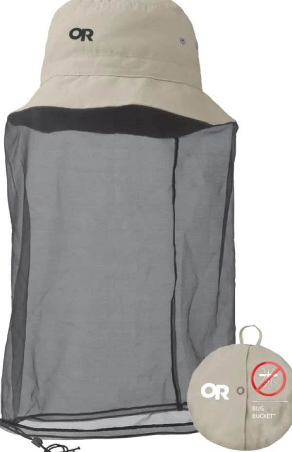 Outdoor Research Hyönteissuojatut Vaatteet^Outdoor Reserach Bug Bucket hattu hyttyssuojalla, Khaki