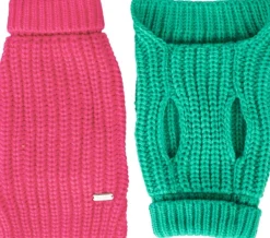 PAIKKA Neuletakit^Knit Sweater koirien villapaita, 20-30 cm, Pink