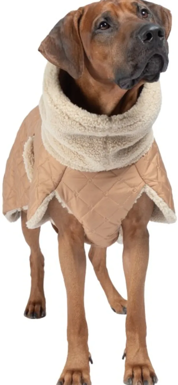 PAIKKA Quilted Sherpa Jacket koiran takki, Camel| Talvitakit