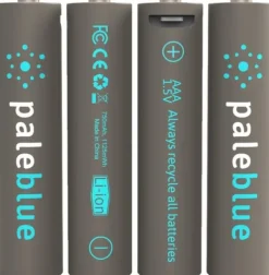 Pale Blue Li-Ion ladattavat AAA-paristot, 4 kpl| Paristot, Laturit Ja Vara-akut