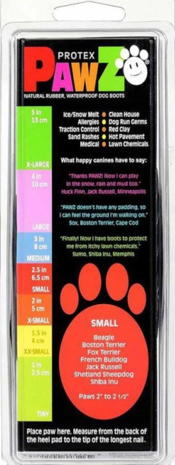 Pawz Dog Boots Black S| Koiran Tossut