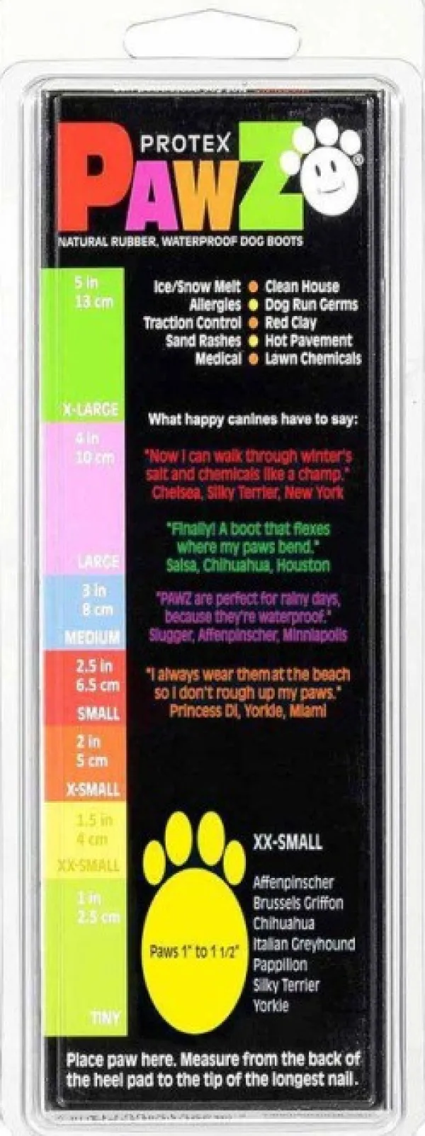 Pawz Dog Boots Black XXS| Koiran Tossut