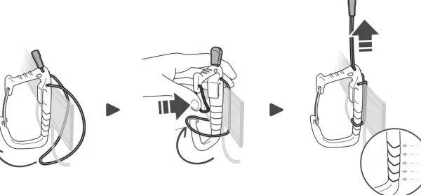 Petzl Kiipeilyvarusteet^Caritool Evo jääruuviteline, Black