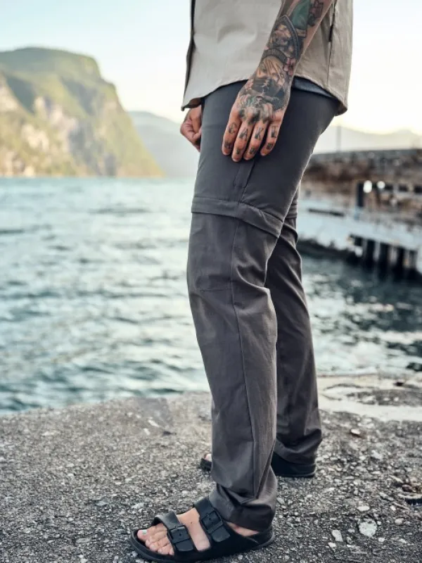 Pinewood Everyday Travel Zipoff Trousers naisten katkolahjehousut, harmaa| Vapaa-ajan Housut
