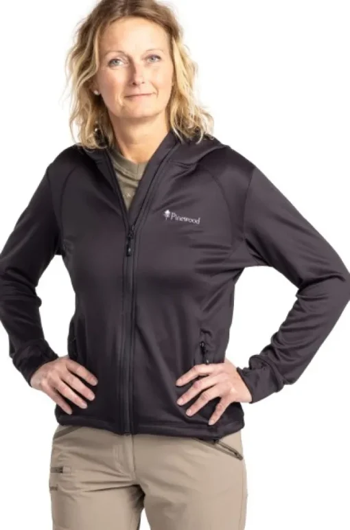 Pinewood Naisten metsästysvaatteet/Naisten Metsästystakit^Finnveden Hoodie naisten fleecetakki, musta