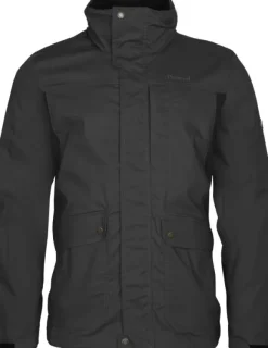 Pinewood Metsästystakit/Hybriditakit Metsälle^Finnveden Trail Hybrid Jacket takki, tummanharmaa/musta