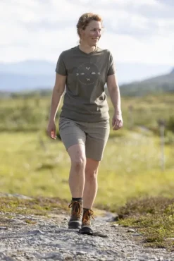 Pinewood Finnveden Trail T-Shirt naisten t-paita, vaaleanharmaa| Metsästysliivit/Fleeceliivit