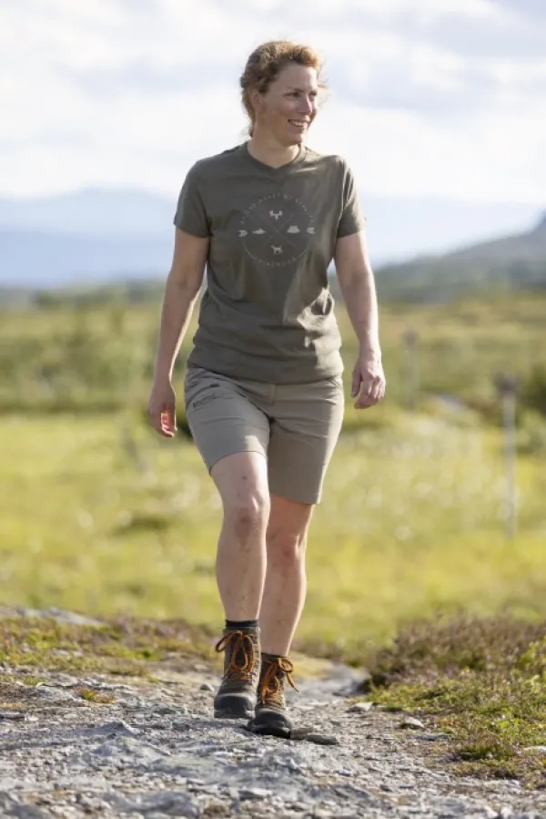 Pinewood Finnveden Trail T-Shirt naisten t-paita, vaaleanharmaa| Metsästysliivit/Fleeceliivit