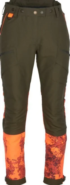 Pinewood Koiranohjaajan Vaatteet^Hunter Pro Xtr 2.0 Camou Trousers naisten metsästyshousut, vihreä/oranssi