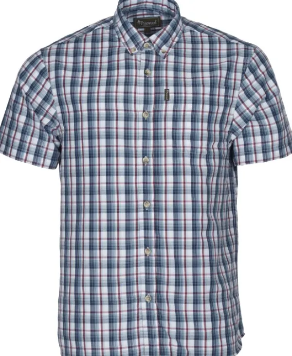 Pinewood Metsästyspaidat^Summer Shirt paita, Light Blue/Red