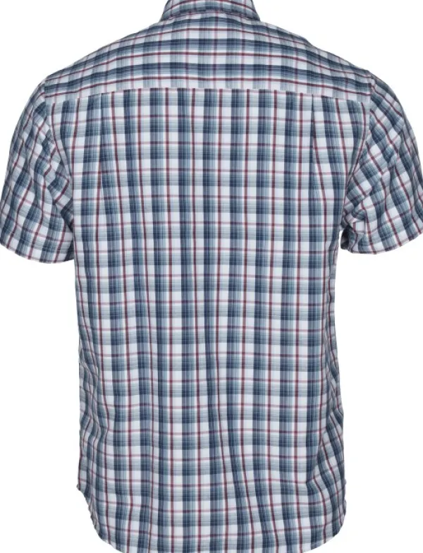 Pinewood Metsästyspaidat^Summer Shirt paita, Light Blue/Red