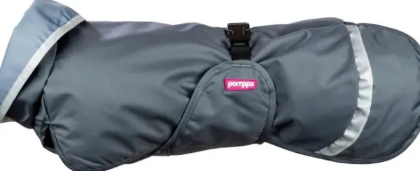 Pomppa Sade koiran sadetakki, 52 - 56 cm, harmaa| Sadetakit