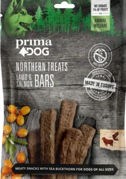 PrimaDog Makupalat^Northern Treats lammas-lohitanko viljaton koiranherkku 80 g