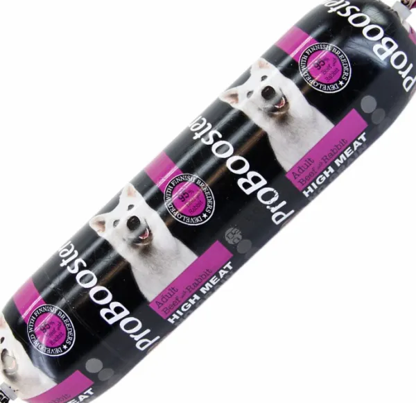 ProBooster koiran liha-ateria nauta & kani, 800 g| Koiranmakkarat