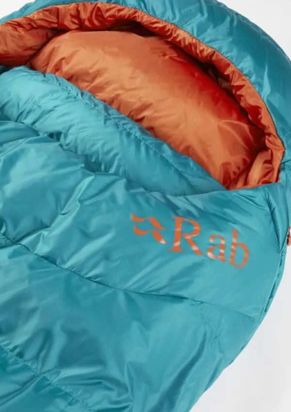 Rab Makuupussit/Kevät- Ja Kesämakuupussit^Ascent 500 untuvamakuupussi, naisten malli, -5°C Marina Blue