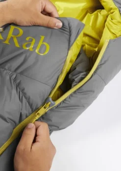 Rab Ascent Pro 400 untuvamakuupussi, pitkä malli, Granite| Makuupussit/Kolmen Vuodenajan Makuupussit