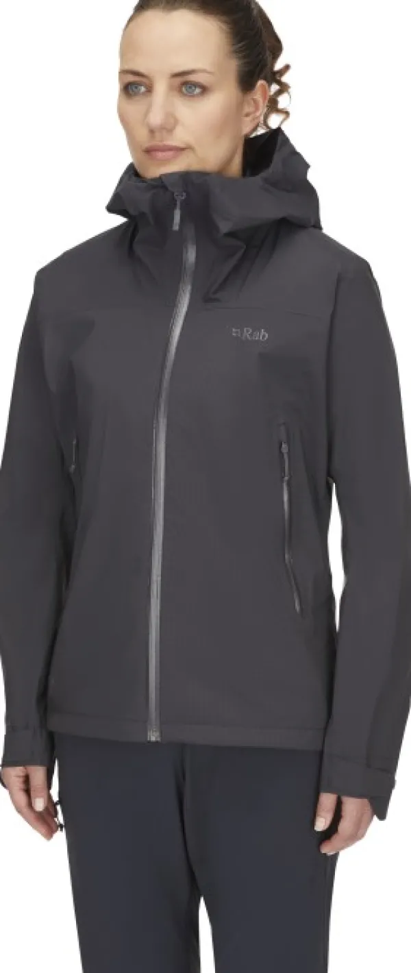 Rab Downpour Light Jacket naisten kuoritakki, tummanharmaa| Sadevaatteet