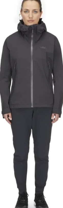 Rab Downpour Light Jacket naisten kuoritakki, tummanharmaa| Sadevaatteet