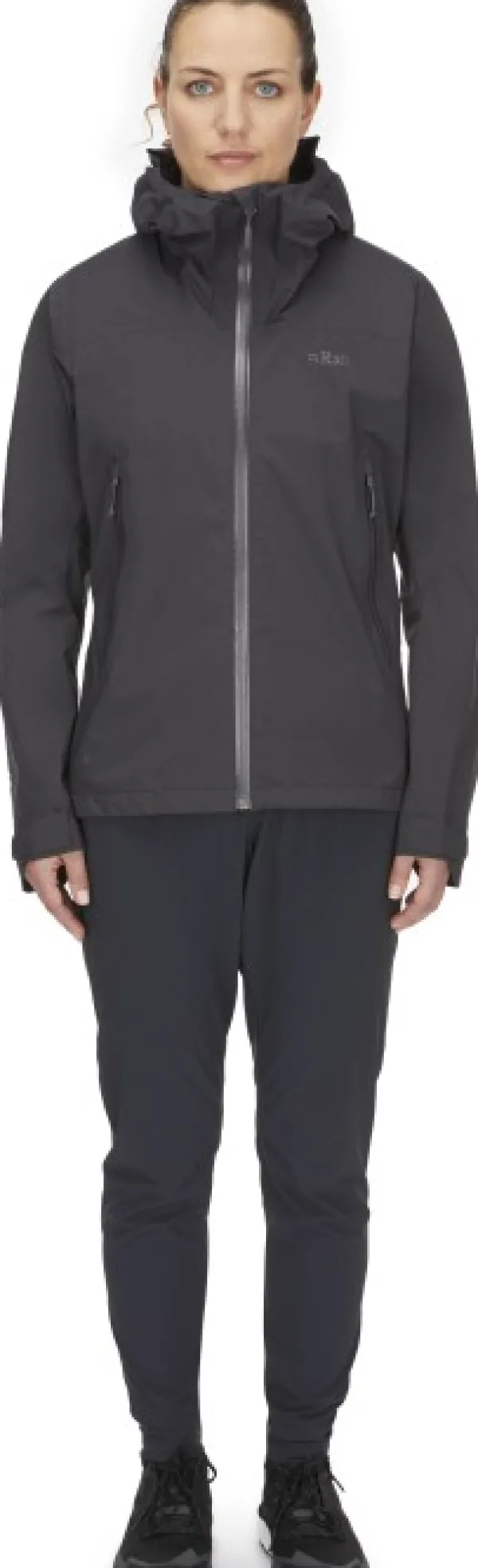 Rab Downpour Light Jacket naisten kuoritakki, tummanharmaa| Sadevaatteet