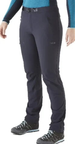 Rab Retkeilyhousut^Incline AS Pants naisten softshell-housut, musta