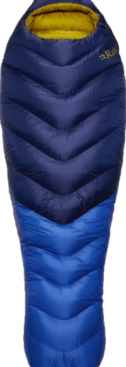 Rab Neutrino 800 untuvamakuupussi, Left Zip Long, -22°C Nightfall Blue| Makuupussit/Syys- Ja Talvimakuupussit
