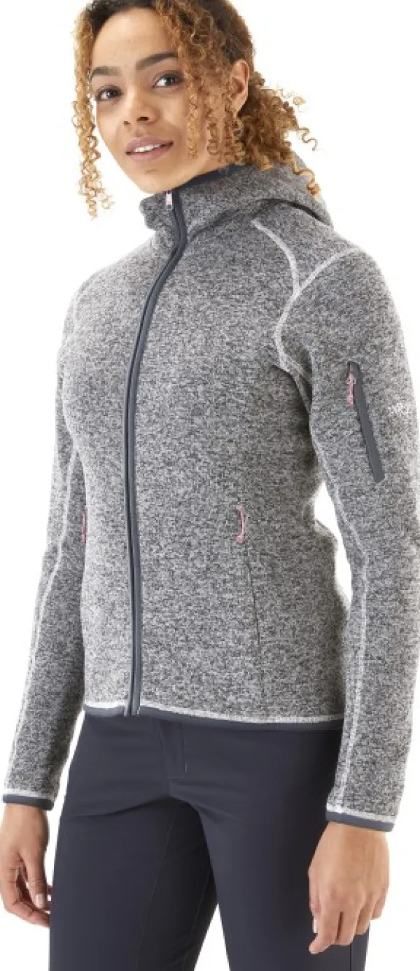 Rab Hupparit, Fleecet Ja Välipaidat^Quest Hoody naisten hupullinen fleecetakki, vaaleanharmaa