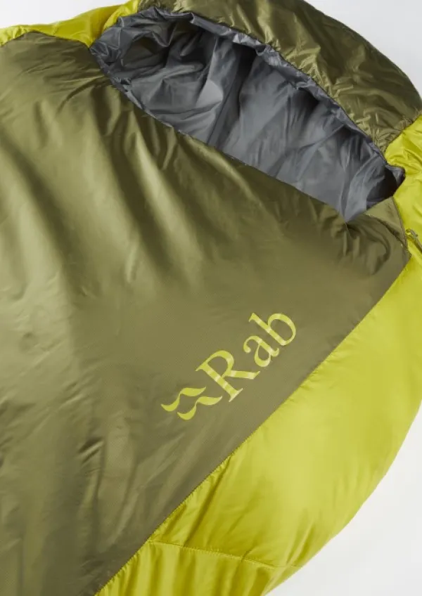 Rab Solar Eco 0 5°C makuupussi, Chlorite Green Unisex| Makuupussit/Kevät- Ja Kesämakuupussit