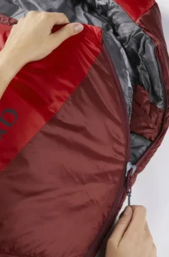 Rab Solar Eco 3 naisten makuupussi, -8°C Ascent Red| Makuupussit/Kolmen Vuodenajan Makuupussit