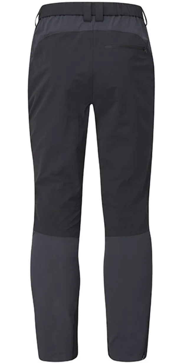 Rab Torque Mountain Softshell Pants kiipeilyhousut, tummanharmaa/musta| Retkeilyhousut