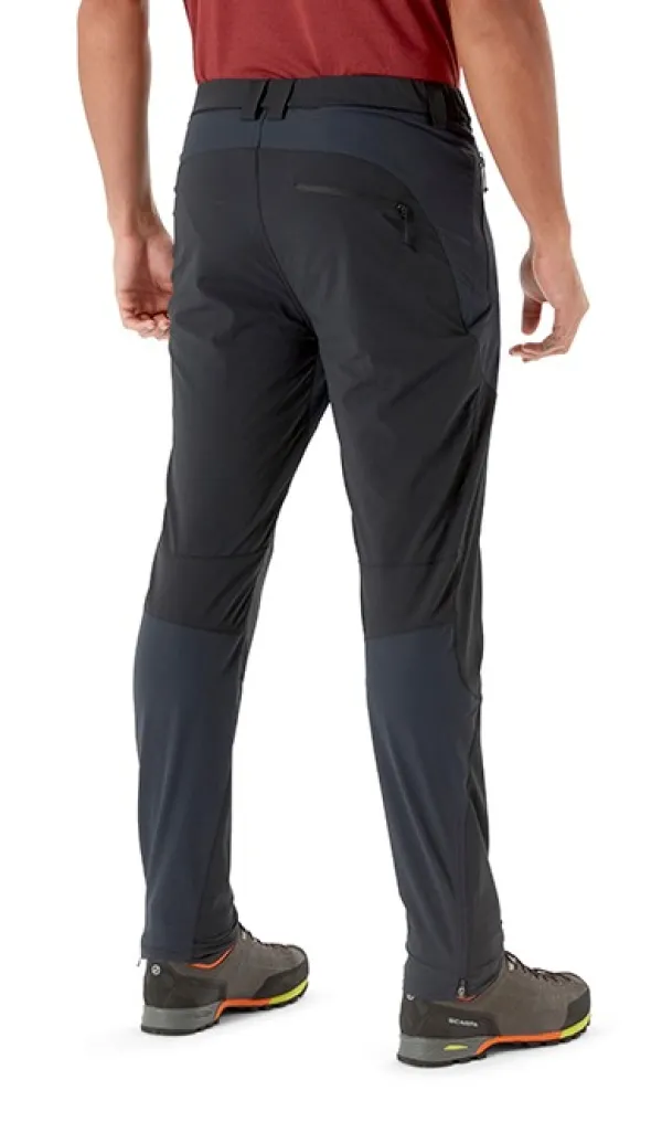 Rab Torque Mountain Softshell Pants kiipeilyhousut, tummanharmaa/musta| Retkeilyhousut