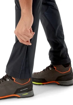 Rab Torque Mountain Softshell Pants kiipeilyhousut, tummanharmaa/musta| Retkeilyhousut