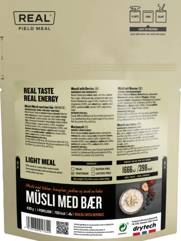 REAL Field Meal Muesli with Berries 704 kcal| Retkiruoat