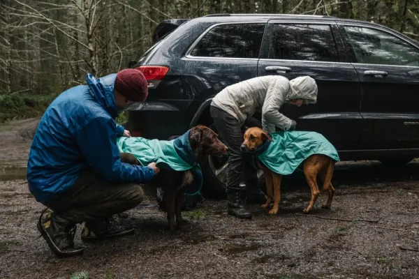 RuffWear Dirtbag Dog Towel kuivaustakki, Aurora Teal| Kuivausloimet