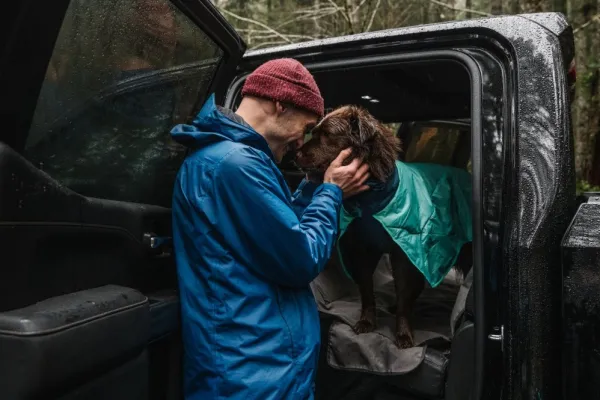 RuffWear Dirtbag Dog Towel kuivaustakki, Aurora Teal| Kuivausloimet