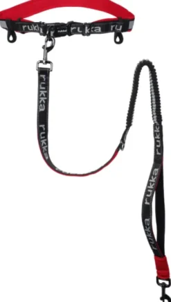Rukka Hike Belt+Leash Red M| Juoksu- Ja Pyöräilytaluttimet