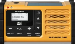 Sangean MMR88 DAB hätäradio kammella, keltainen| Ensiapu Ja Turvallisuus