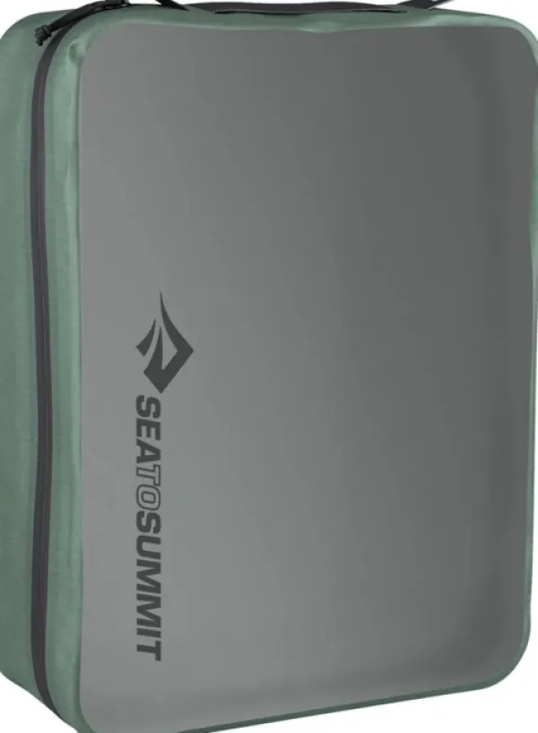 Sea to Summit Kuiva- Ja Pakkauspussit^Hydraulic Packcube pakkauskuutio, XL, harmaavihreä