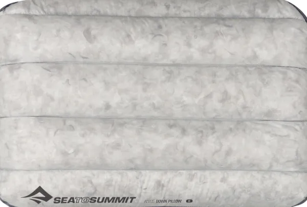 Sea to Summit Makuupussilakanat, peitot ja retkityynyt^Pillow Aeros Down täytettävä untuvatyyny, Regular, harmaa