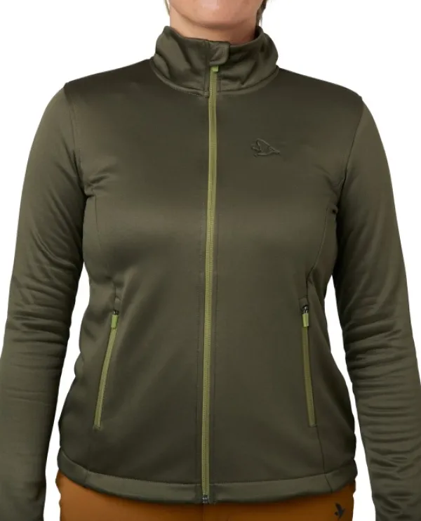 Seeland Metsästysliivit/Fleeceliivit^Emily Fleece Women naisten fleecetakki, Pine Green
