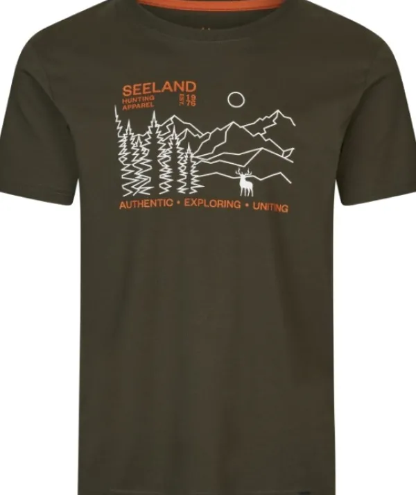 Seeland T-paidat Ja Pikeepaidat^Landscape T-Shirt Pine Green